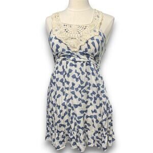 Forever 21 Tie-Back Bow Print  Mini Dress